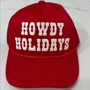 Red Howdy Holidays Trucker Hat